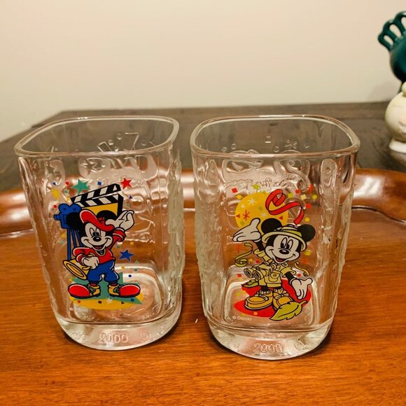 Vintage McDonals Disney 2000 Celebration Collection Glasse Cups Mugs - set of 2 - Picture 6 of 6
